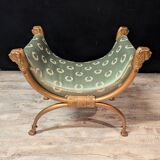 Curule Seat in Gilded Brass