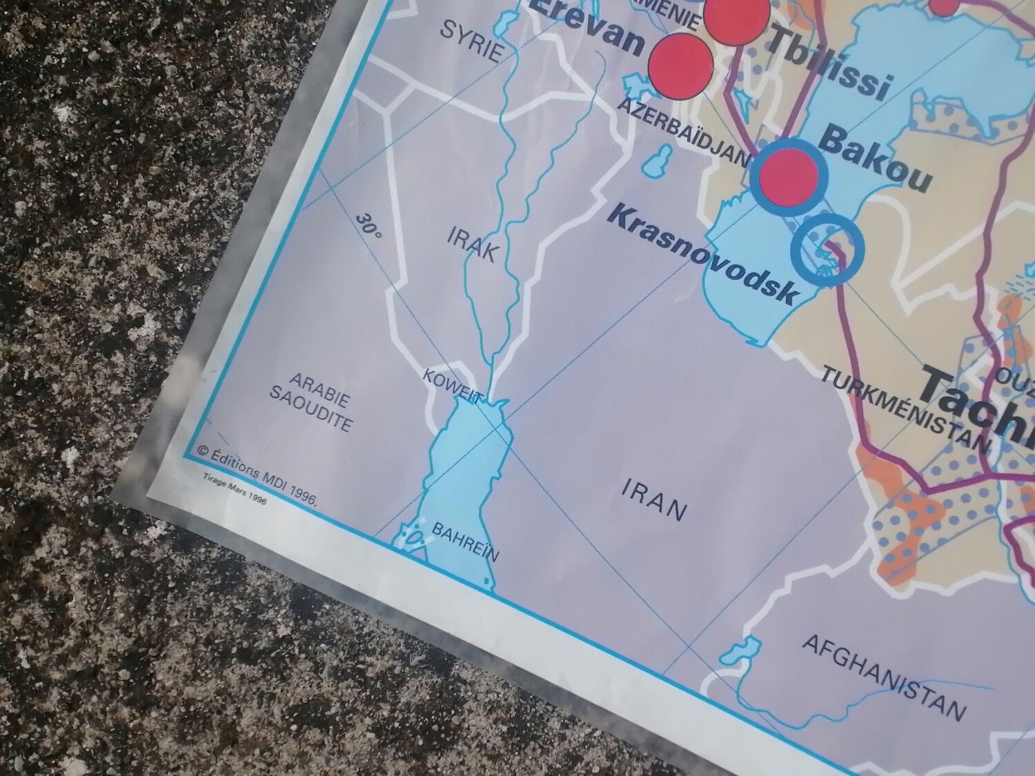 Old MDI map, the states of the Soviet Union