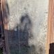 Antique trumeau mirror in oak