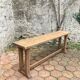 Pair of antique solid oak benches