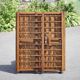 Folding wooden baby park on wheels, vintage park