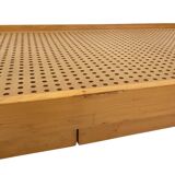 Lit en bois vintage avec tiroirs, Pays-Bas, 1960 design Lit de