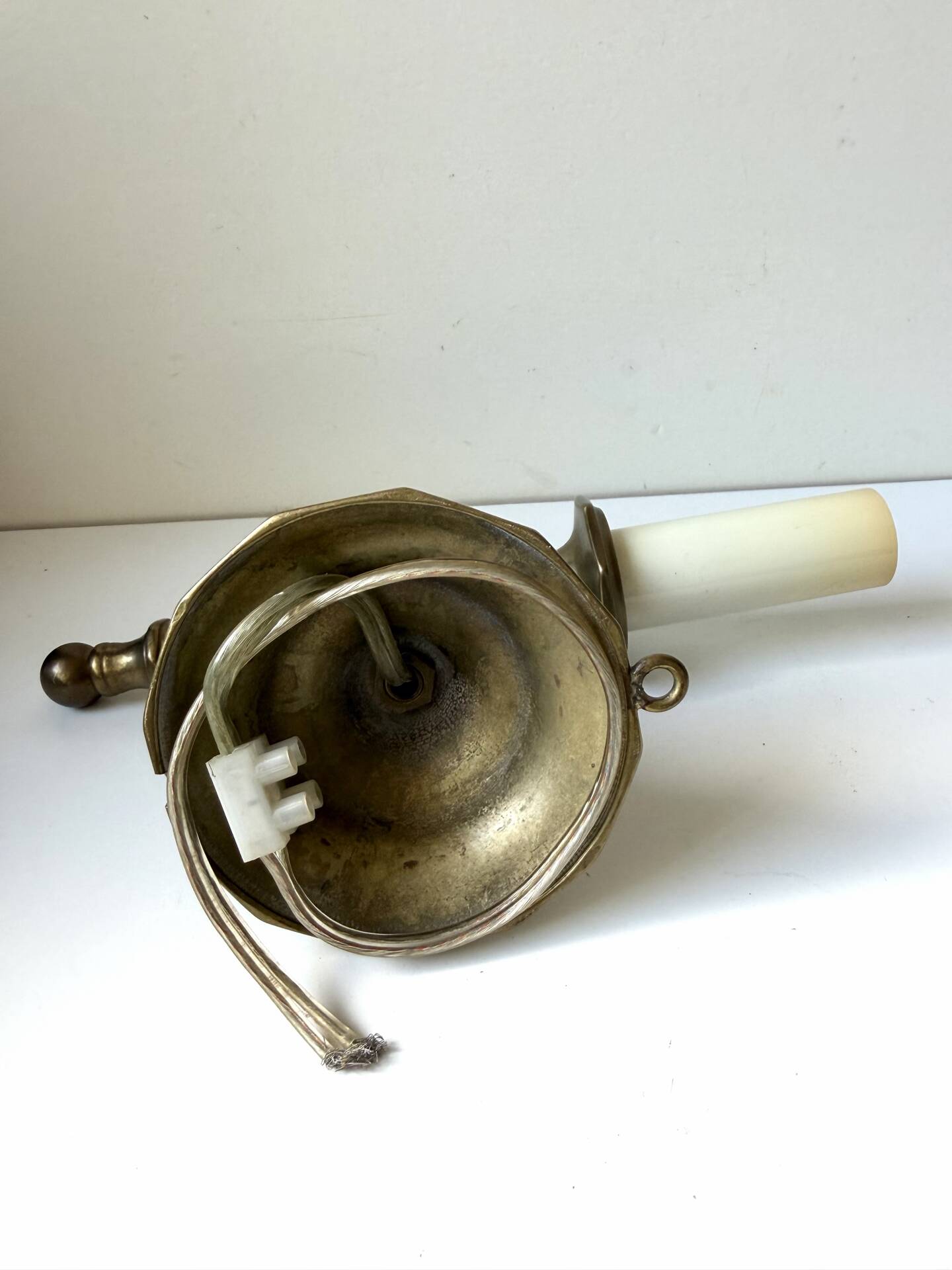 Pair of Solid Brass Antique wall lamps Sconces