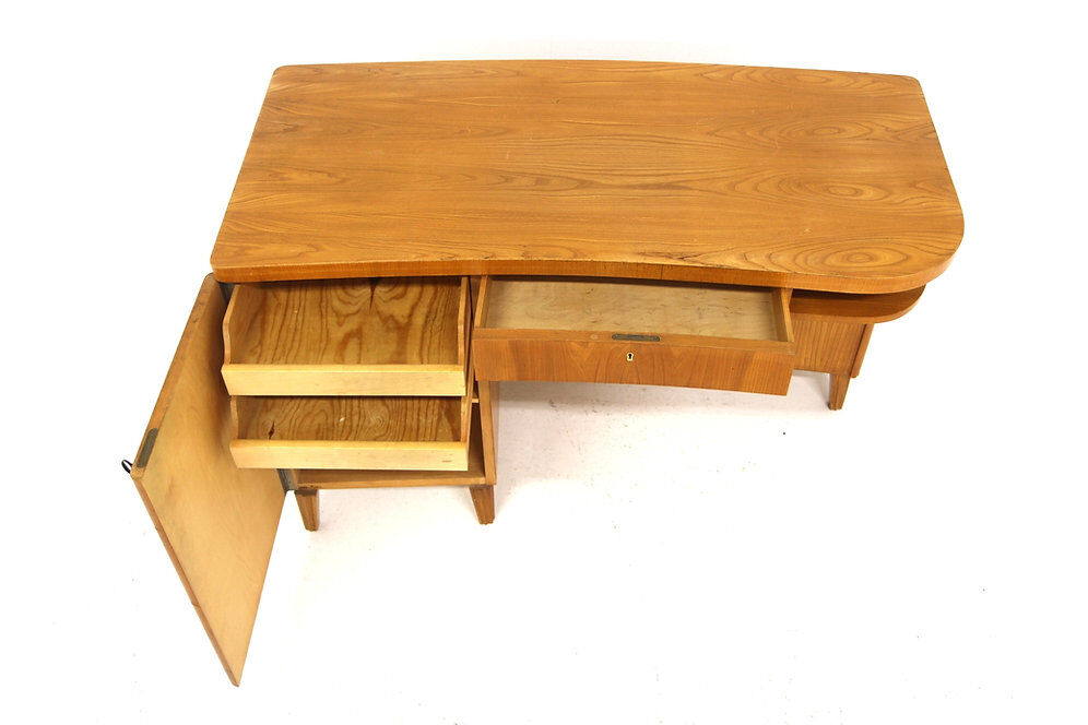 Scandinavian desk in elm, Swedish Modern, Sweden, 1940