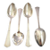 Set of 4 art deco table spoons in silver metal e. feisskohl 1920-1930