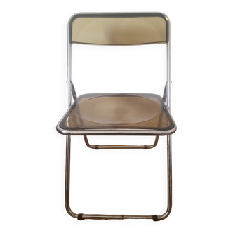 Chaise pliante metal et plexiglas