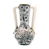 Small Vase like amphora Fat Lava in brutalist style signature of Vallauris