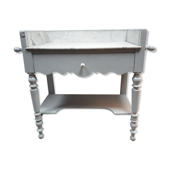 Old shelf shelf drawer gray marble tray 1900