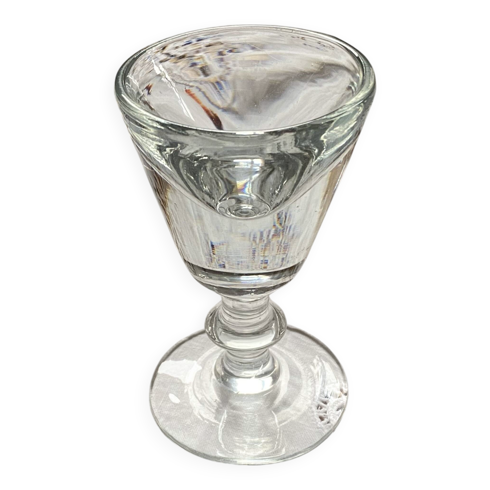 Antique late 19th century French bistro stemmed liqueur glass ACC-7275