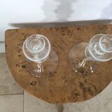 Paire de bougeoirs en verre