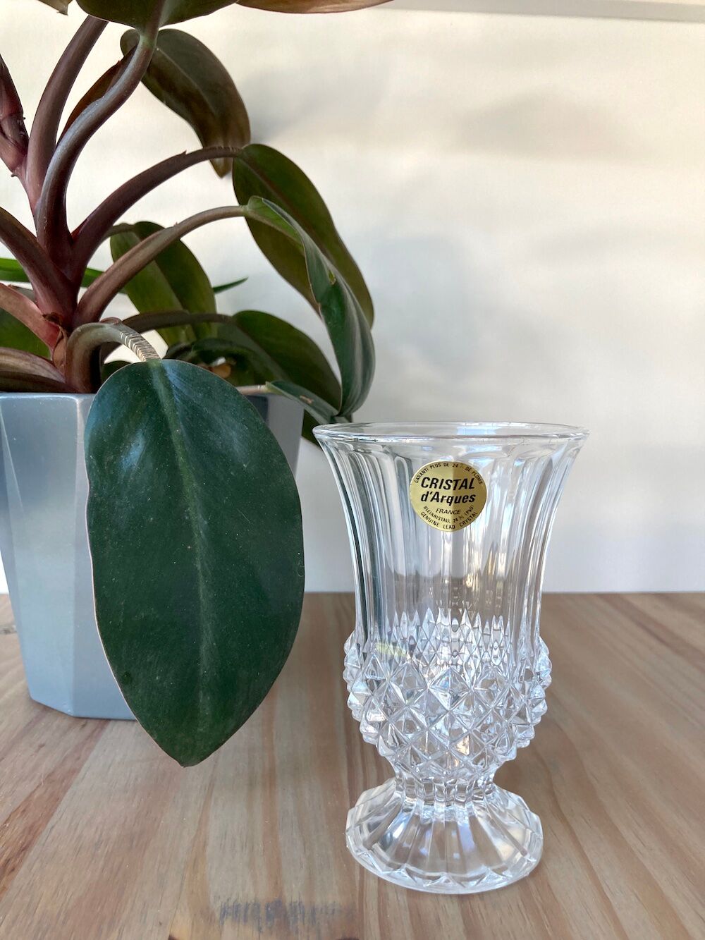 Tulip vase in Arques crystal