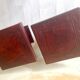 Pair of berber leather bedside tables