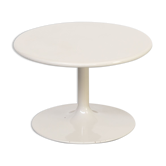 80s Pierrre Paulin metal and wood round sidetable for Artifort