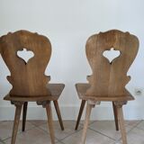 Pair of Alsatian oak chairs
