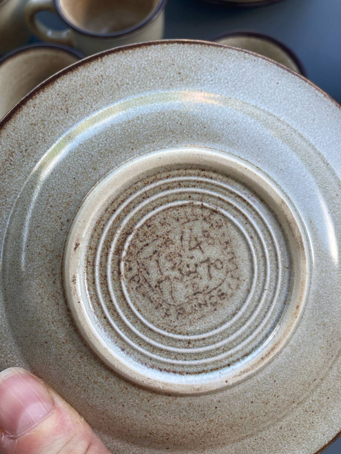 Niderviller stoneware coffee cups