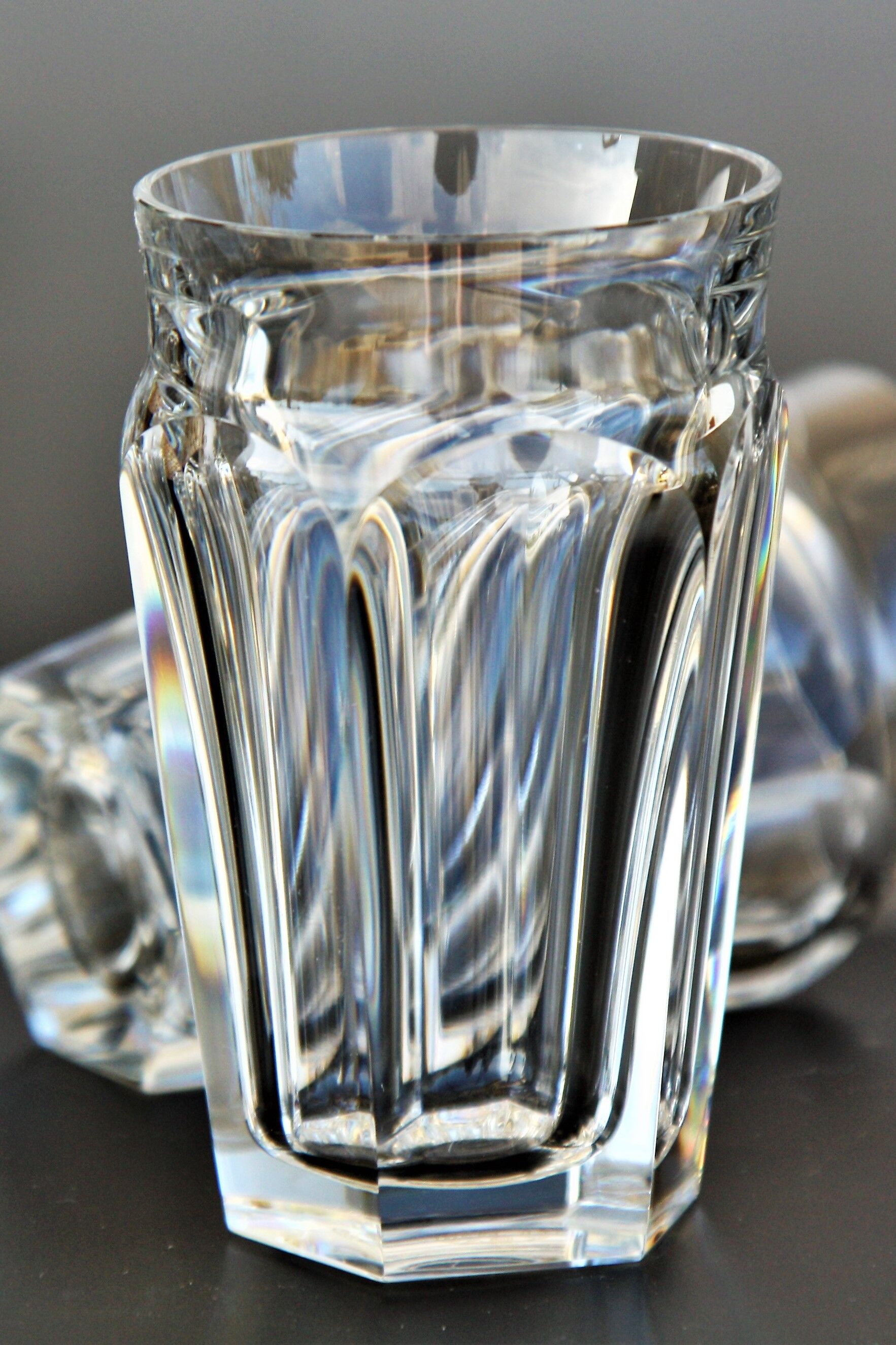 Pair of Baccarat crystal champagne flutes model Talleyrand