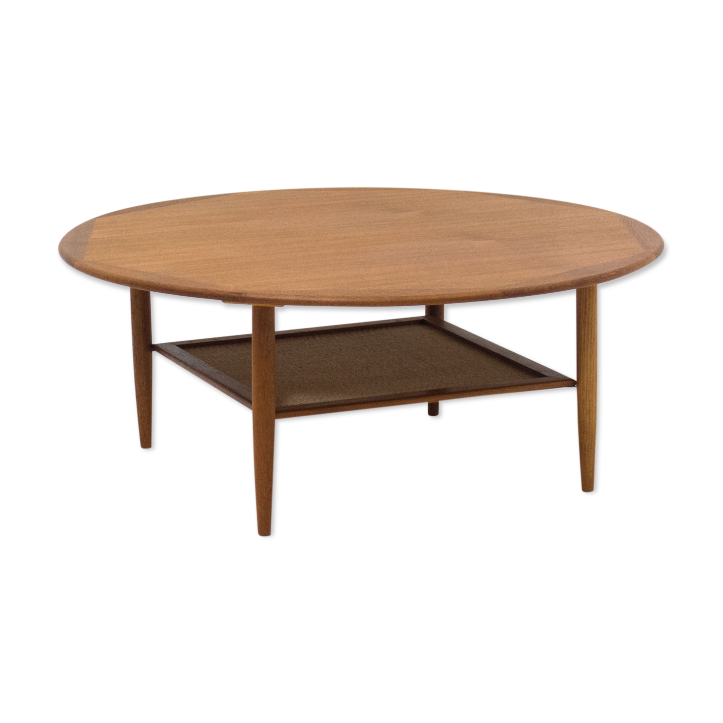 Vintage round teak coffee table