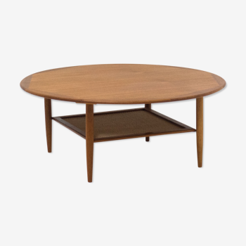 Vintage round teak coffee table