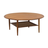 Vintage round teak coffee table