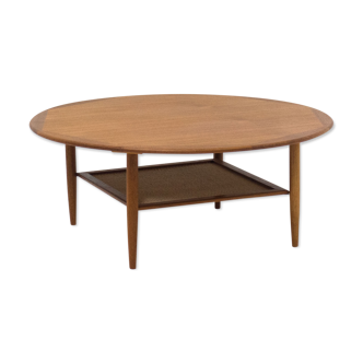 Vintage round teak coffee table