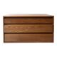 Commode 3 tiroirs en bois d'orme massif, maison Regain
