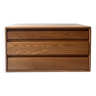 3-drawer chest of drawers in solid elm wood, Regain house