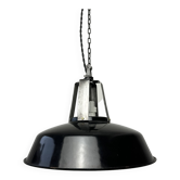 Old mazda enamelled industrial pendant 34.5 cm