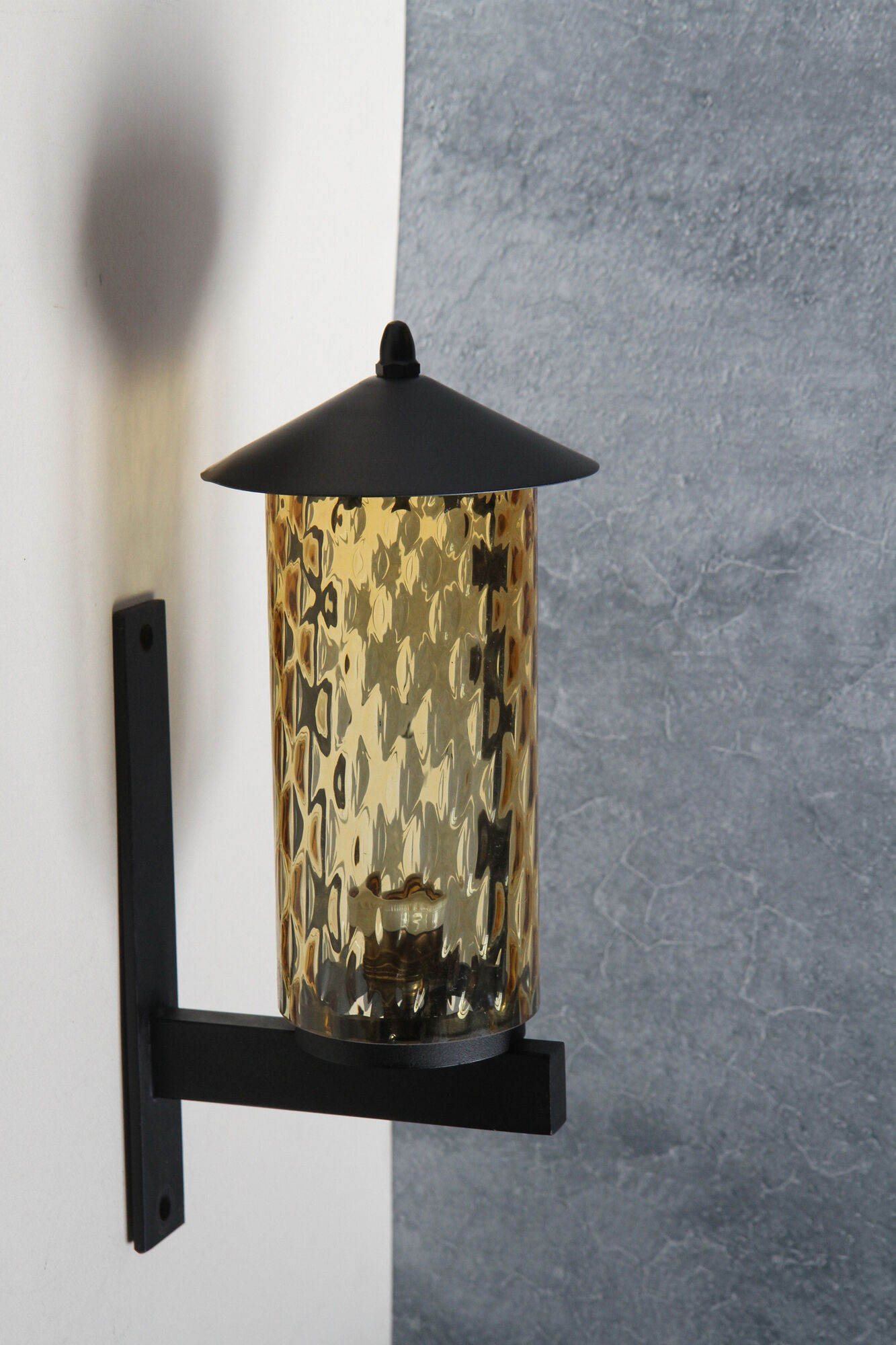 Metal and blown glass sconce from the 1950s