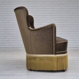 1960s, Danish 2-seater sofa, green furniture velour, original condition.