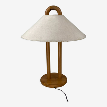 Danish Scandinavian pine table lamp, by Lys, 1970s