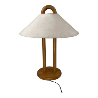 Lampe de table danoise en pin scandinave, par Lys, années 1970