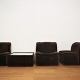 Armchairs Emmetre with Table by Guido Fareschini for Mariani, 1970s, Set of 4