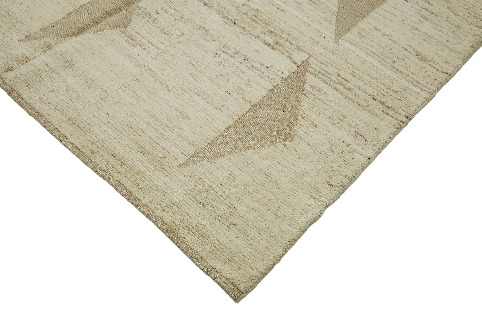 Handmade Tribal Decorative 311 cm x 417 cm Beige Wool Carpet