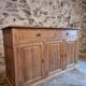 Buffet rustique français années 1920 – Buffet en pin ancien – Îlot de cuisine – Meuble de rangement 3 portes