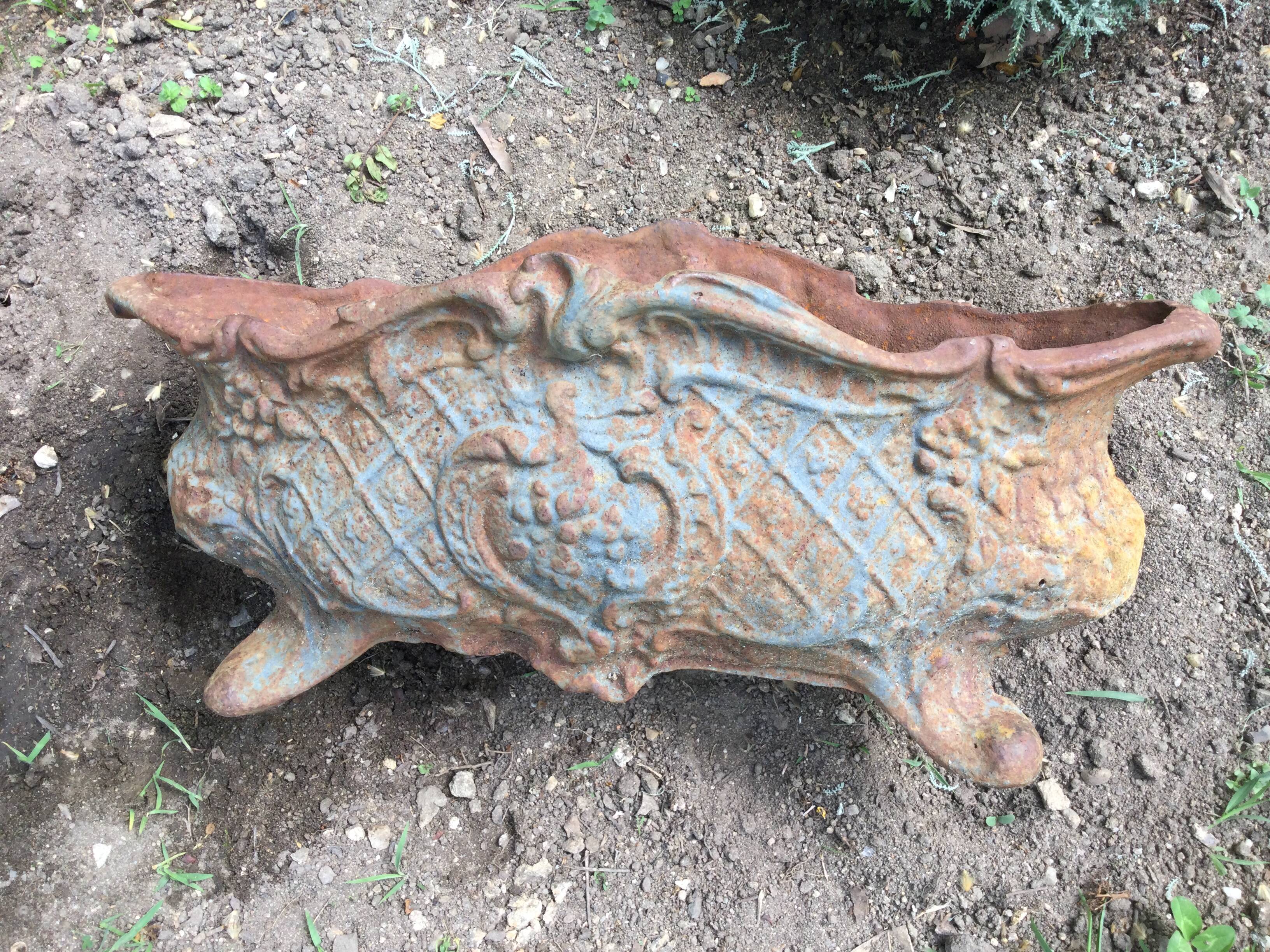 Antique cast iron planter