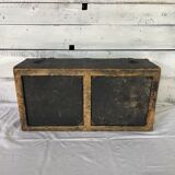 Old black canvas trunk