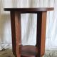 Art Deco pedestal table in solid oak - mid. 20th century