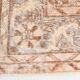 Vintage Persian Style Rug, Soft Beige Blue Medallion Handwoven Carpet