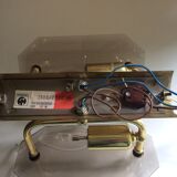 3 brass and vintage glass wall sconces