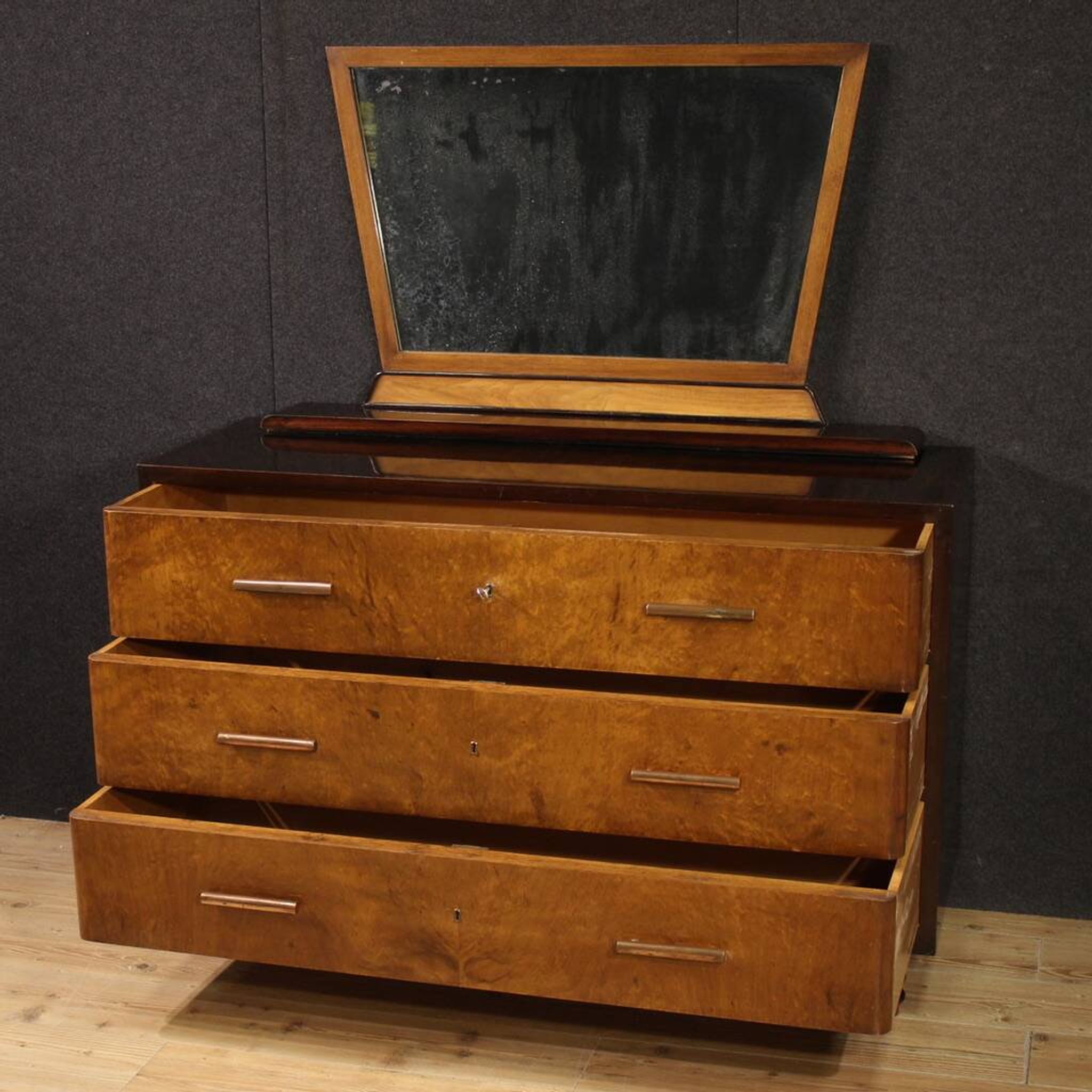Commode italienne avec miroir des années 1960