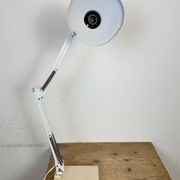 Vintage White Italian Architect Table Lamp, 1970s