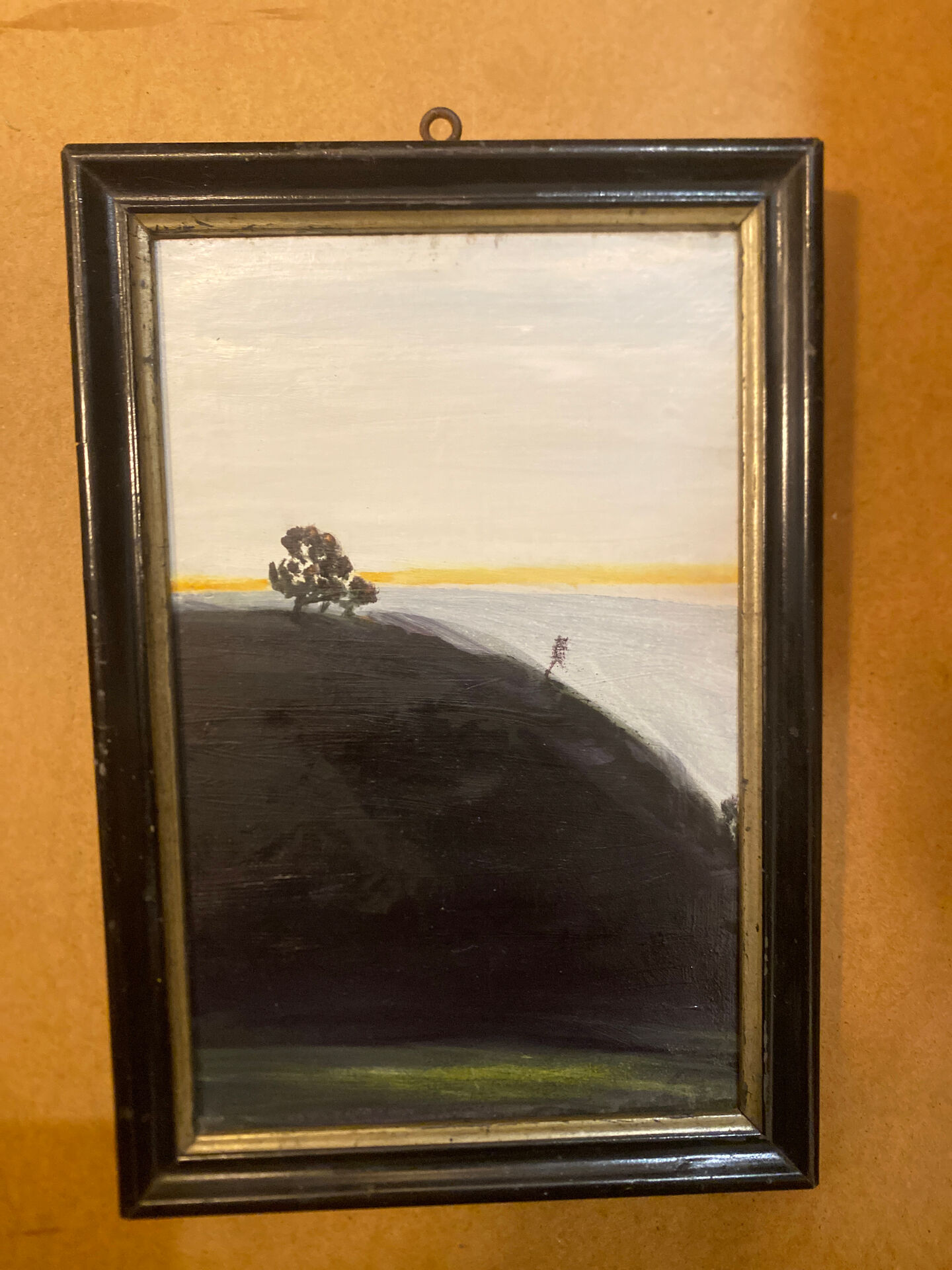 Oil painting - trees on the hill