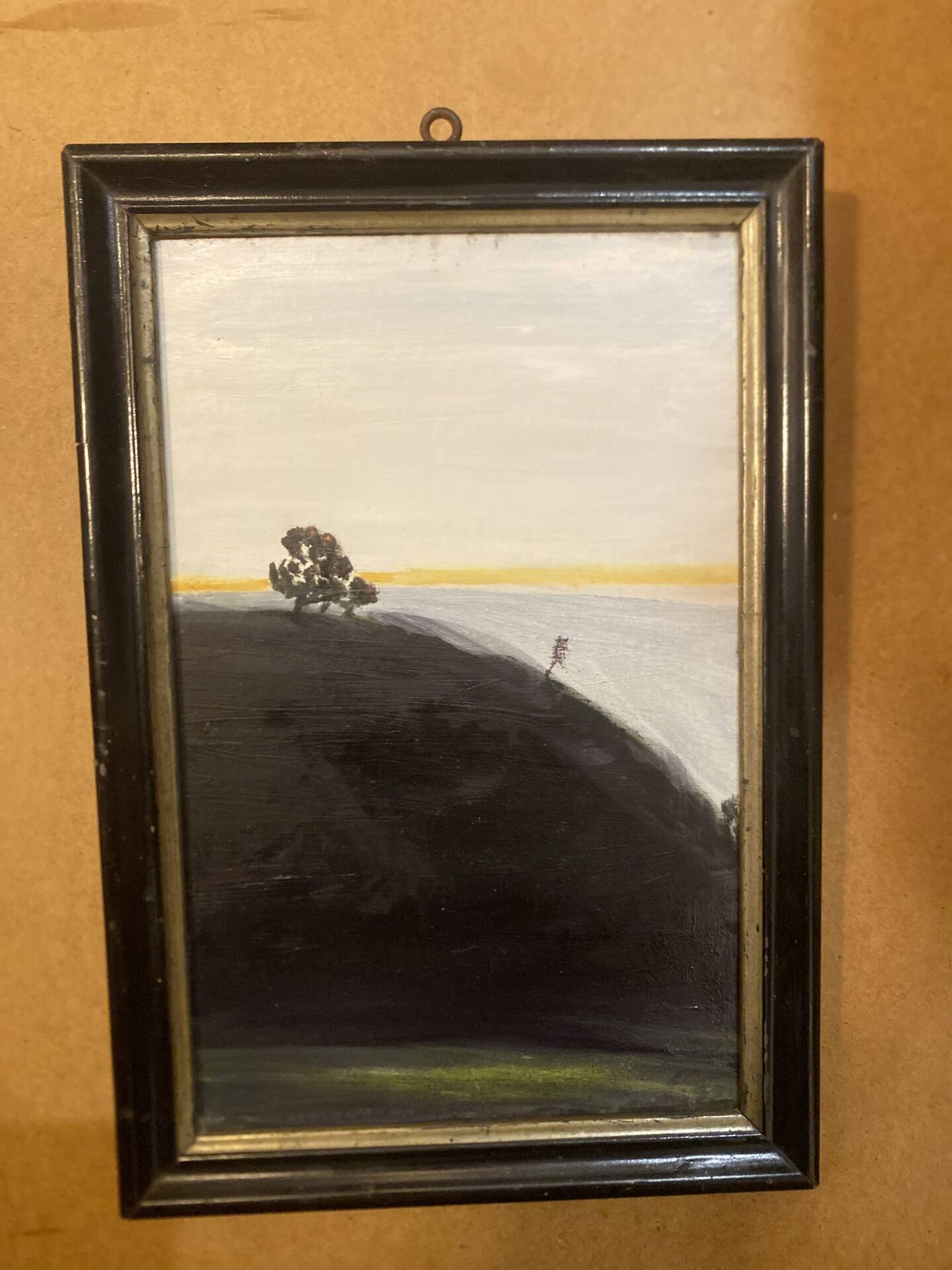 Oil painting - trees on the hill