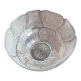 Very large vintage salad bowl with a stylised flower petal pattern H14.5