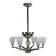 6-spoke Art Deco Modernist chrome chandelier, France, circa 1930
