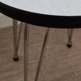 Vintage “SIF” round stool in formica and Eiffel legs.