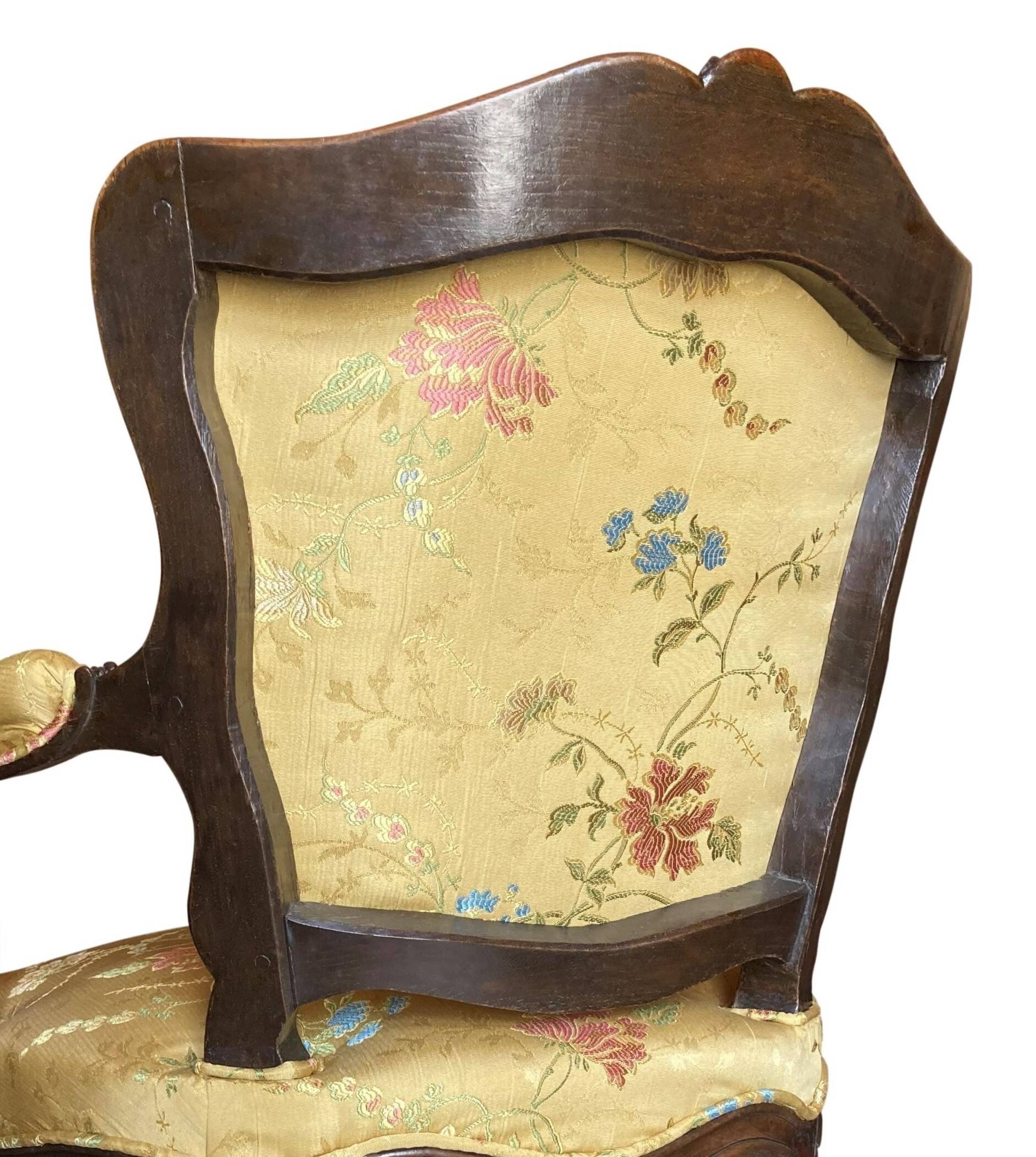 Pair of Louis XV period armchairs