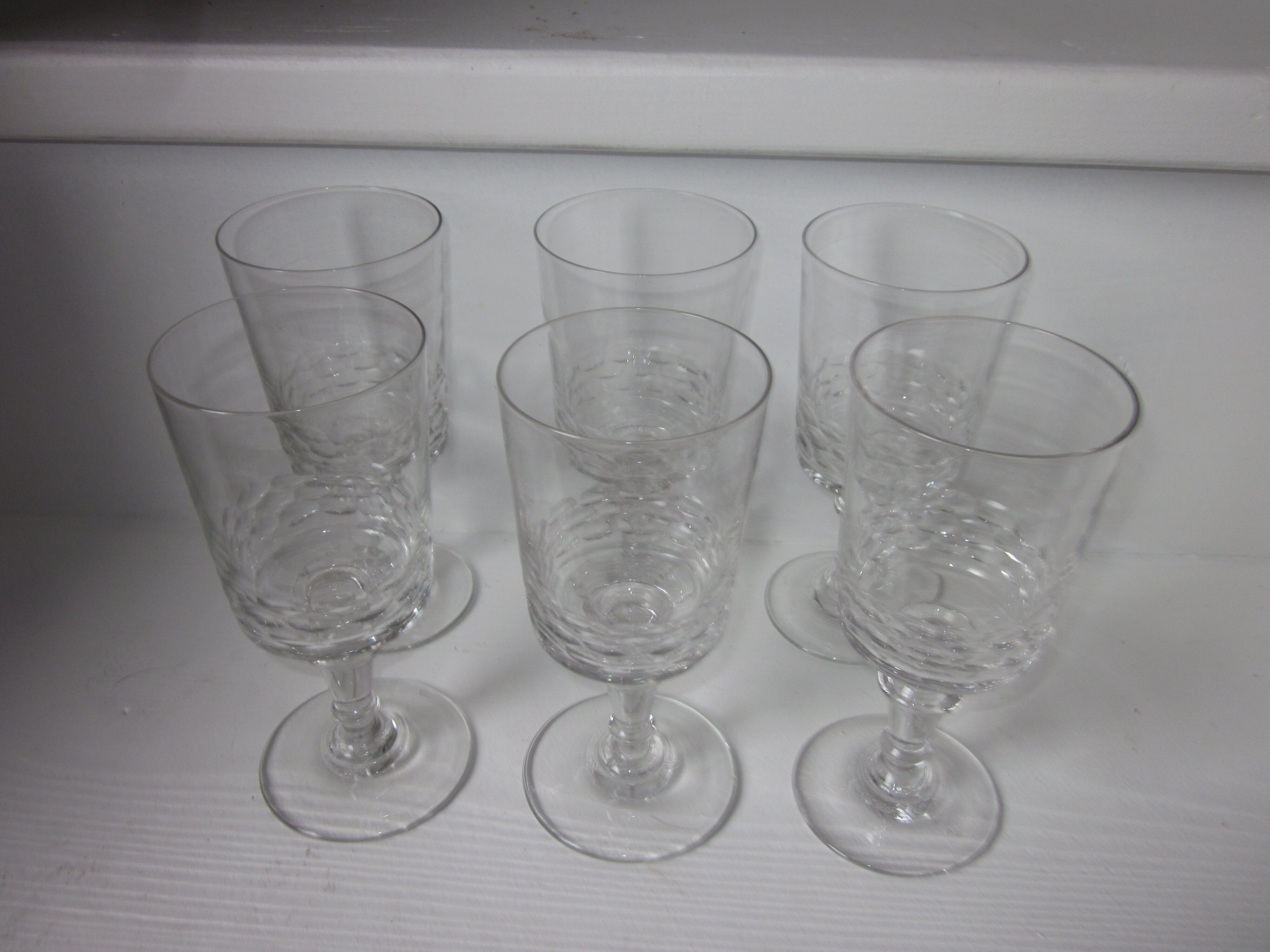 Set of 6 old glasses