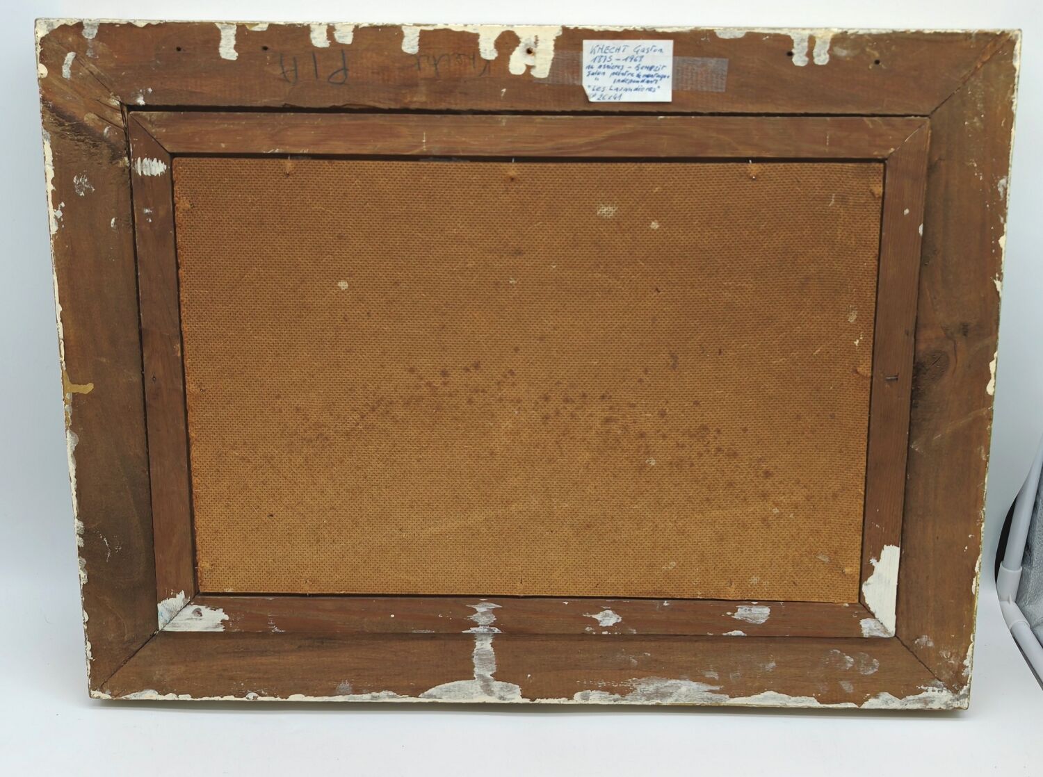 The washerwomen oil on hardboard by Gaston Knecht 1875-1968