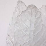 Set of 4 Florence, elegant Murano wall light transparent leaves, 1970